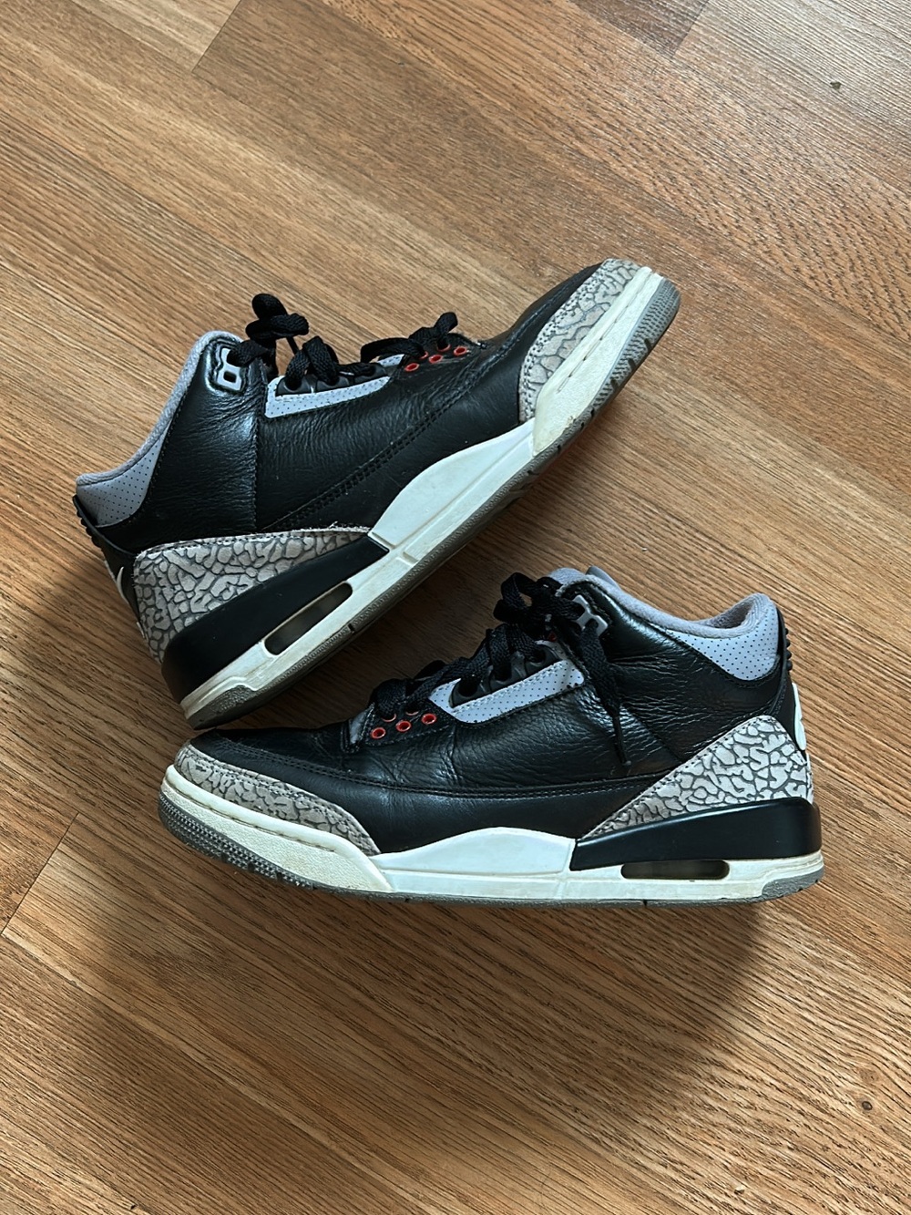 Jordan Black and Gray Retro Elephant Print Sneakers